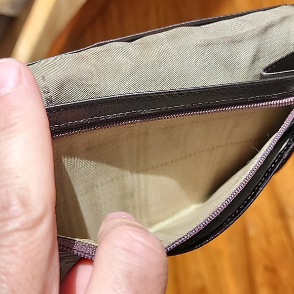 Vintage Fendi Brown & Beige Zucchino Canvas & Leather Continental Wallet - Picture 14 of 17